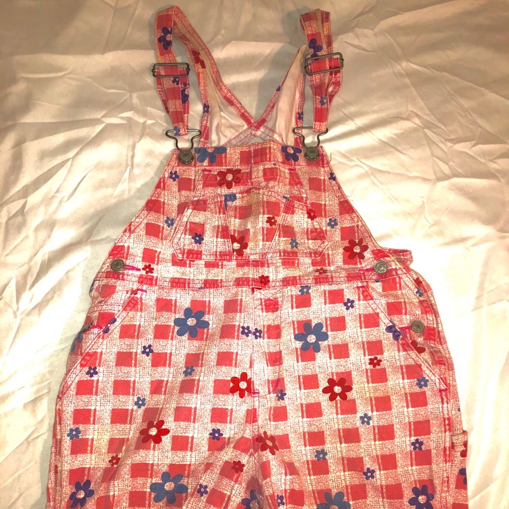 KIDS/GIRLS Floral Overalls